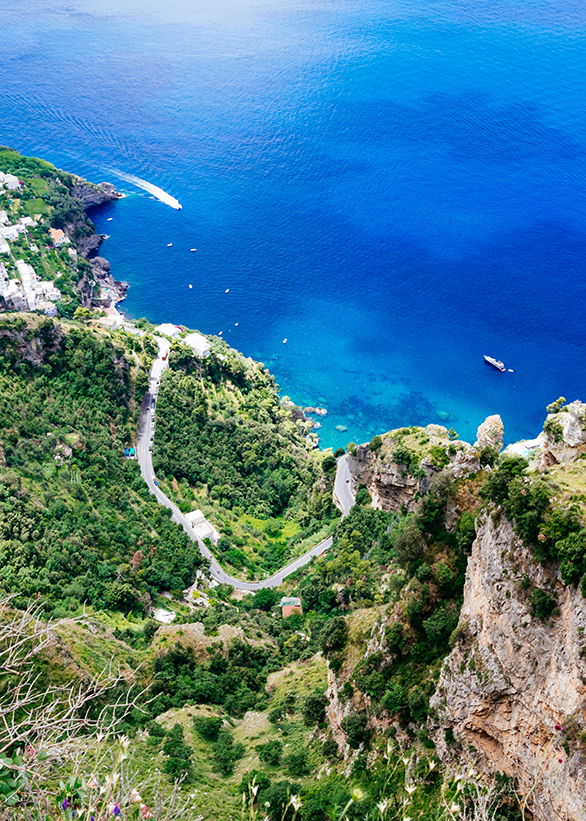 Breathtaking aerial view from Sentiero degli Dei – The Path of t Breathtaking aerial view from Sentiero degli Dei - The Path of t