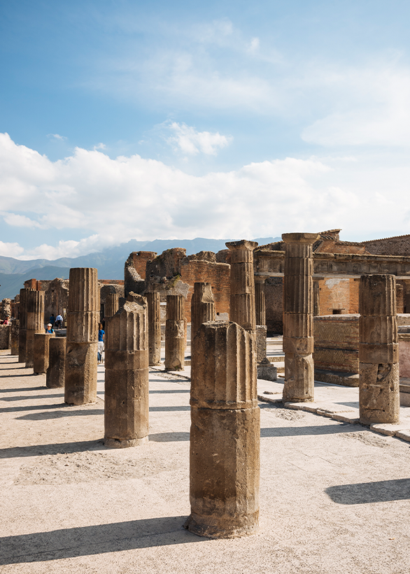 Columns of the Pompeii Forum Stone columns of the Pompeii Forum.